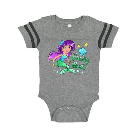 

Inktastic Vacay Mode- mermaid with green tail Gift Baby Girl Bodysuit