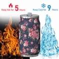 thumbnail image 4 of 12 Oz Coffee Travel Mug with Lid, Double Wall Vacuum Bright Floral Reusable Stainless Steel Water Bottle Leak Proof Insulated Hot Cold Coffee Cup Gift for Women(1pcs), 4 of 5