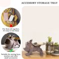 thumbnail image 1 of Decoración de escultura de Bulldog con escultura de animal de resina de palet para estudio (gris), 1 of 7