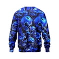 thumbnail image 4 of Broave Men's Halloween Skull Graphic Crewneck Sweatshirt, All Over Print Long Sleeve Casual Pullover Top, Gothic Skeleton Crew Neck Sweatshirt for Daily Wear & Halloween Party Outfit, 4 of 5