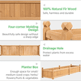 thumbnail image 4 of Yaheetech Wooden Rectangular Raised Garden Bed Planter Box,Light Brown, 4 of 8