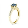 thumbnail image 2 of SZUL Women's 1 1/5 Carat TW Blue and White Diamonds Ring in 14K Yellow  Gold, 2 of 3