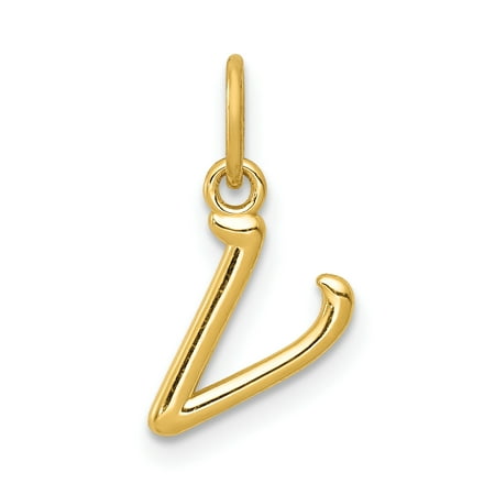 IceCarats - 14kt Yellow Gold Initial Monogram Name Letter Pendant Charm Necklace V Fine Jewelry ...
