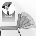 thumbnail image 4 of Outsunny Chaise Longue Pliante, Chaise de Bronzage avec Dossier Réglable, Gris, 4 of 10