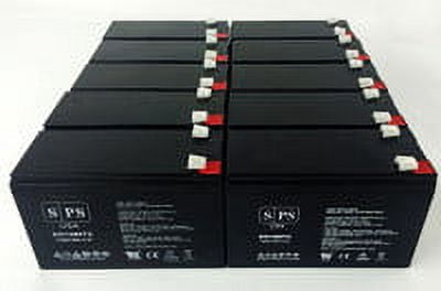 SPS Brand 12V 9Ah Replacement Battery (SG1290T2) for MGE Pulsar 72V EXB (Terminal T2) (10 Pack)