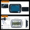 thumbnail image 2 of 2pcs DOT/SAE 7x6 5x7 Inch Rectangular Aluminum Housing Clear PC Lens Amber Halo Angle Eye Turn Signal White DRL LED High/Low Beam Head Lights Lamps Assembly w/ H4 Bulbs & Adaptors DC 12V-80V, 2 of 5