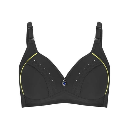 DJskiyers Women s Minimizer Bras Floral Push up Bralette Sexy V Neck Wireless Bra Adjustable Straps Full Coverage Bras Fashion Brassiere