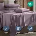thumbnail image 4 of LammaLoe Extra Deep Pocket Twin Sheets set, Fits 18"-24" Mattress, 4 Piece Soft Microfiber Bed Sheet Sets, Dusty Purple, 4 of 8