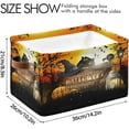 thumbnail image 3 of FREEAMG Halloween Pumpkins Sunset Storage Bin for Toy Storage Basket Dirty Clothes Sundries Office Home Closet Organizer Shelf Cube Box Waterproof Laundry Basket, 1 PCS, 3 of 7
