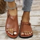 thumbnail image 1 of Karight Women's Casual Sandals, Summer Flat Shoes, Comfortable Ring Toe Sandals, Casual Non Slip Beach Shoes, 1 of 9