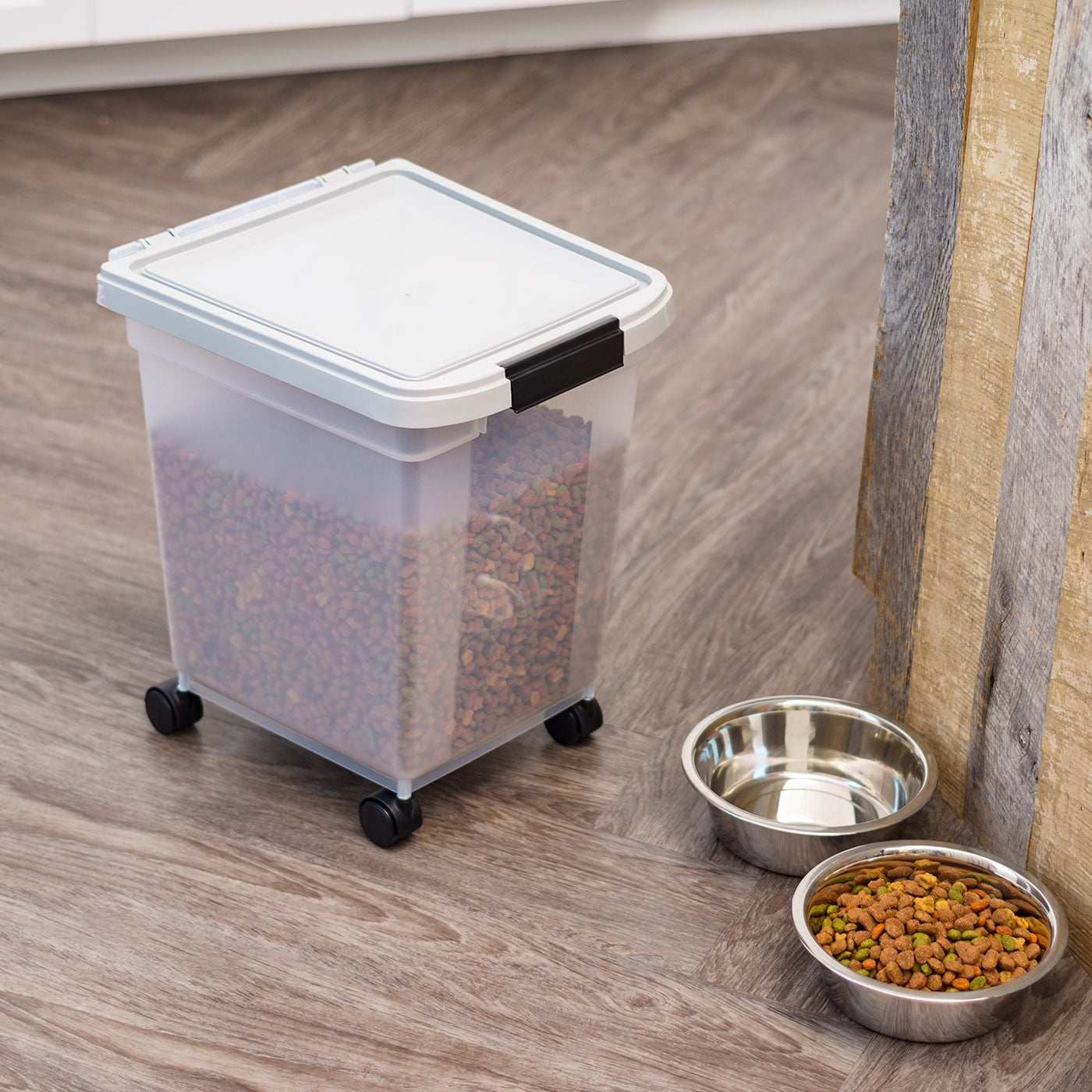 YXQ Dog Food Storage Container Airtight Box Gray,6kg Bulk Dry Food Grain  Storage Barrels Sealed Bucket,Pets Food Bin with Seal Locking Lid
