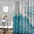 thumbnail image 2 of Orinice  Beach Shower Curtain, Teal Blue Coastal Ocean Beach Theme Bathroom Curtain Waterproof Fabric Machine Washable with Hooks 69x72, 2 of 7