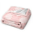 thumbnail image 4 of Pink Cloud Doodle Throw Blanket, Anti-Pilling Ultra-Soft Micro Fleece Cover Blanket for Bed Sofa, for All Seasons, 40"x30", 4 of 9
