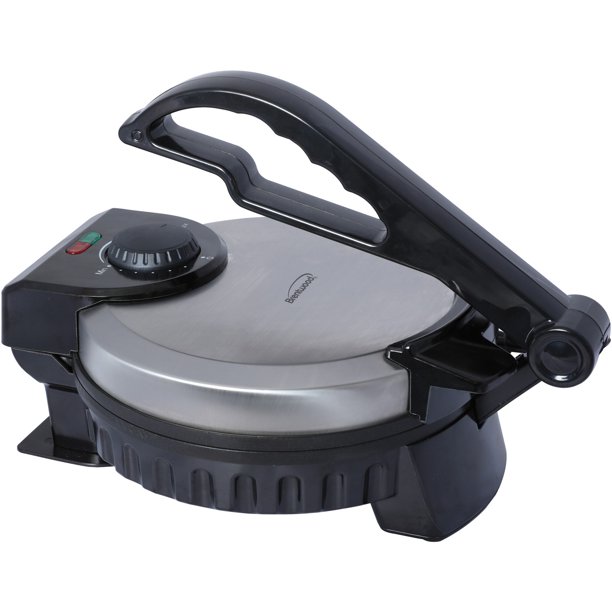 Brentwood 8-Inch Stainless-Steel Non-Stick Electric Tortilla Maker - Black, Silver -