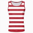 thumbnail image 4 of KPOPLK Men's Tank Tops Quick Dry Sleeveless Workout Muscle Shirt Athletic Bodybuilding Gym Performance Tee Shirts Size XXXL,Red, 4 of 5