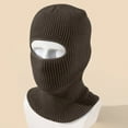 thumbnail image 2 of Qcmgmg 1 Hole Ski Mask Winter Knitted Balaclava Warm Full Face Mask Windproof Head Cover for Men Women Sports Outdoor Khaki, 2 of 9