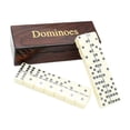 thumbnail image 4 of Juego de dominó, regalo de Navidad multifuncional con caja de madera, 28 fichas de dominó, juego de mesa, herramienta educativa para viajes, 4 of 9