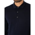 thumbnail image 4 of John Smedley Longsleeved Knitted Polo Shirt, Blue, 4 of 5