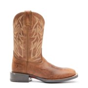 Justin Mens Dusky Canter Cowhide Leather Western Boot Broad Square Toe Brown 11 D(M) US