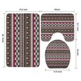 thumbnail image 3 of Boho Red Knitted Ethnic Pattern Bathroom Rugs Sets 3 Piece,Toilet Cover Set,Absorbent Non Slip Bathroom Mats Sets with U-Shaped Contour Rug Toilet Rug Set, 3 of 5