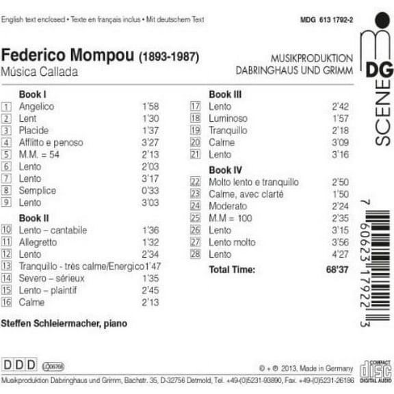 Steffen Schleiermacher - Musica Callada - Music & Performance - CD