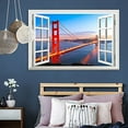 thumbnail image 2 of wall26 Canvas Print Wall Art Window View Landscape San Francisco Golden Gate Bridge Nature Wilderness Photography Modern Art Scenic Colorful Multicolor for Living Room, Bedroom, Office - 16"x24&, 2 of 4