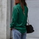 thumbnail image 2 of Blusa De Manga Larga, Elegantes Camisas De Manga Larga, Ajuste Holgado, Dobladillo Irregular, Cuello De Solapa De Un Solo Pecho Para Oficina Para Mujer ANGGREK Otros, 2 of 6