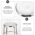 thumbnail image 3 of OULII Round Metal Seating Part Chair Stool Seat Portable 11.8x11.8in Silver For Banquet Ceremony 1Set, 3 of 7