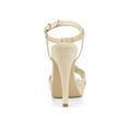 thumbnail image 3 of BLISSFUL STEP Women T Strap Slingback Platform Stiletto Heel Sandals Beige 6, 3 of 8
