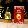 thumbnail image 6 of Christmas Snow Globe, Water Swirling and Glittering Snow Globes, Prelit Christmas Tree Santa and Elk, Battery Operated Lighted Christmas Decorations Indoor Home Decor, 6 of 6