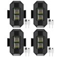 thumbnail image 1 of Luces estroboscópicas de aviones LED Lámpara de advertencia de carga USB Equipo de ciclismo (4 piezas) Tmvgtek Accesorios para bicicletas, 1 of 9