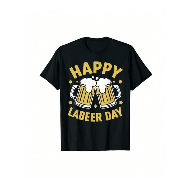 Happy Labeer Day Funny Labor Day Bbq Celeion T-Shirt Gift Women's Round Neck Short Sleeve T-Shirt Fashion Graphic Tees Women Top