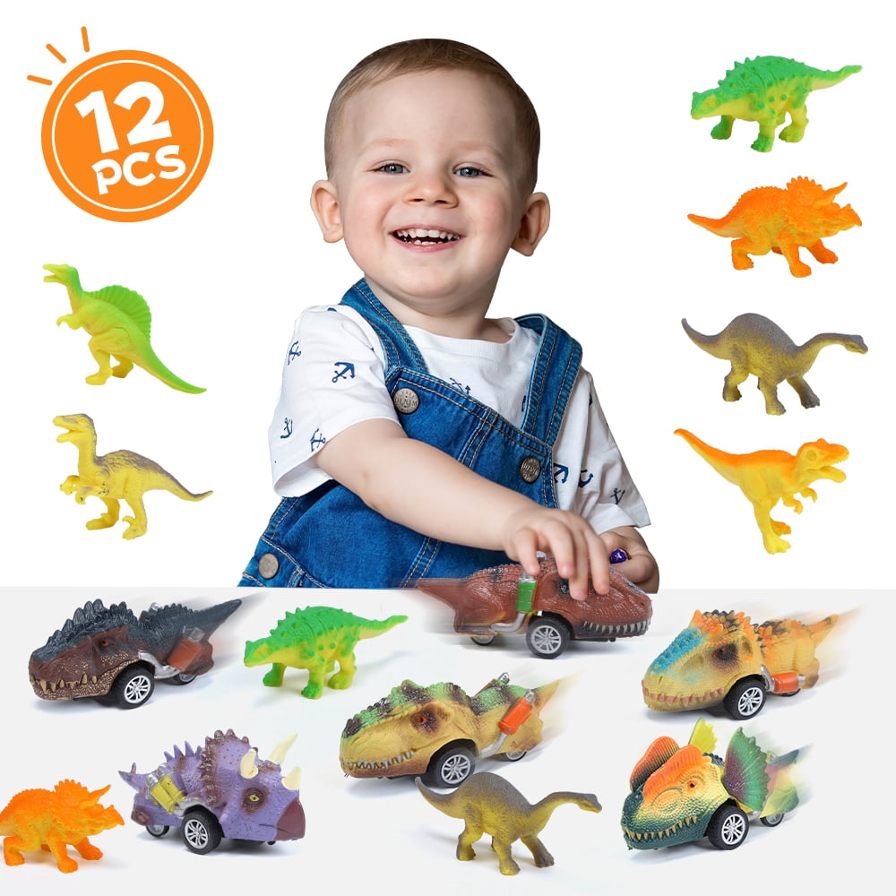JoyStone 20 in 1 Dinosaur Transport Truck with 20 Cars, City Dinosaur Ultimate Hauler Track Toy, Transforms into Stomping Standing Dinosaur Toddler Toys Birthday Gift for Kids Ages 3+