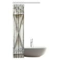 thumbnail image 2 of MYPOP Grunge Decor Shower Curtain Set, Rustic Plank Wooden Door Garden Fence Polyester Fabric Bathroom Shower Curtain 36 X 72 Inches, 2 of 2