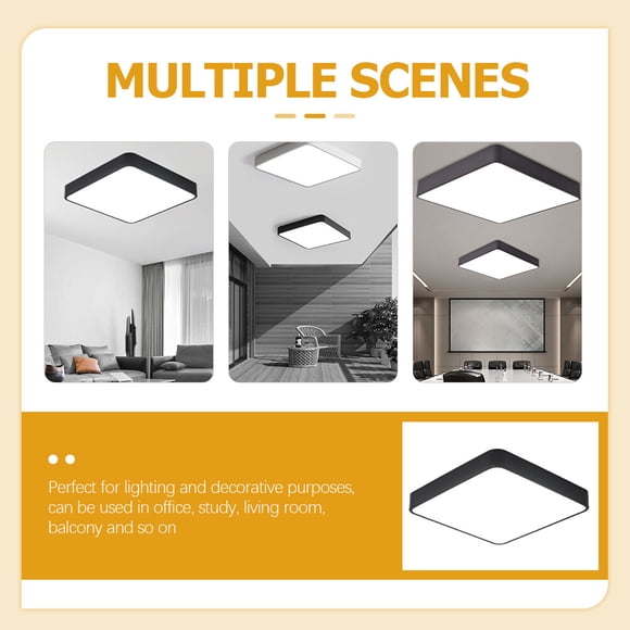 BESTYASH Modern Led Flush Mount Ceiling Light Fixture Square Design For Living Bedroom Balcony Office Stylish Lighting