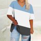 thumbnail image 1 of mfyjkho Tops Y Blusas Para Mujer, Camiseta Deportiva De Manga Corta Con Cuello En V Extragrande Y Base Lisa Para Mujer Tops Y Blusas Para Mujer Xxxl, 1 of 4