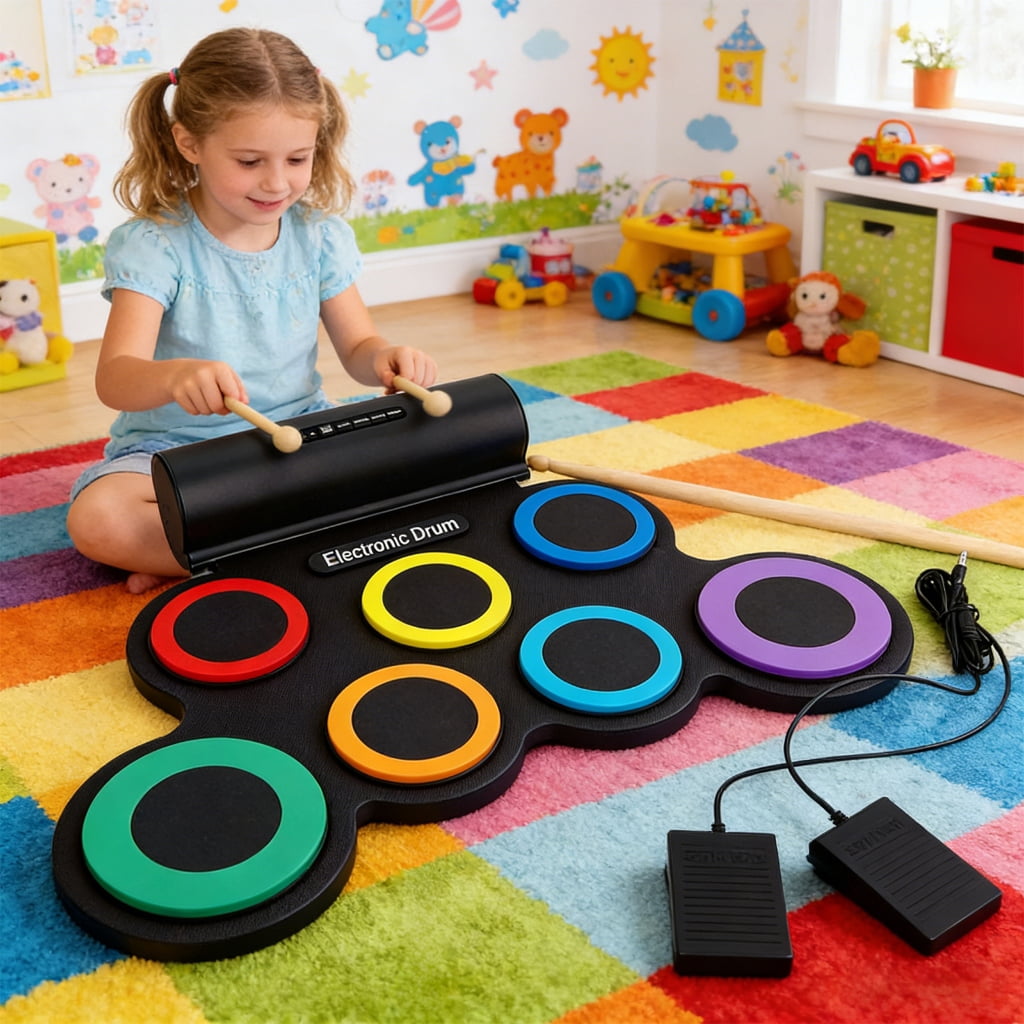 Practical Rolling up Electronic Drum Suitable for Beginners Professional Musicians Offering Easy Maintenance
