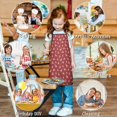 thumbnail image 6 of Red Christmas Reindeer Pattern Kids Aprons for Girls and Boys,Adjustable Neck Strap Toddler Aprons for Kids Cooking Baking, 6 of 7