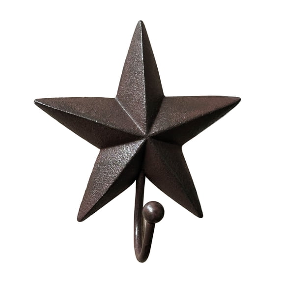 Rustic Star Wall Hooks – Vintage Decorative Western Home Wall Mount Coat Rack Hanger Hooks