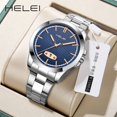 thumbnail image 3 of HELEI Men's Quartz Watch Waterproof Wristwatches 803679508680, 3 of 7