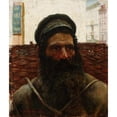 thumbnail image 3 of Józef Pankiewicz 12x14 Black Modern Framed Museum Art Print Titled - Jew with a Basket (1887), 3 of 5