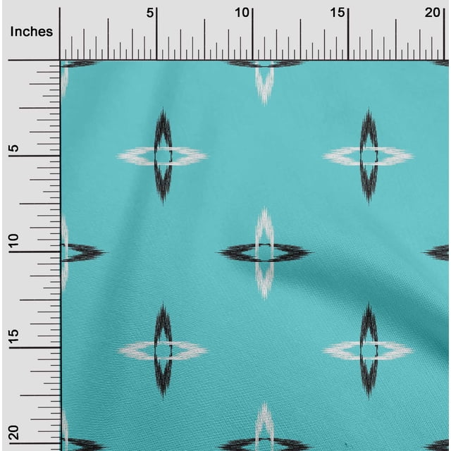 oneOone Coton Popeline Tissu Imprimé Ikat Flèche 1 Yard 56 Inch Wide