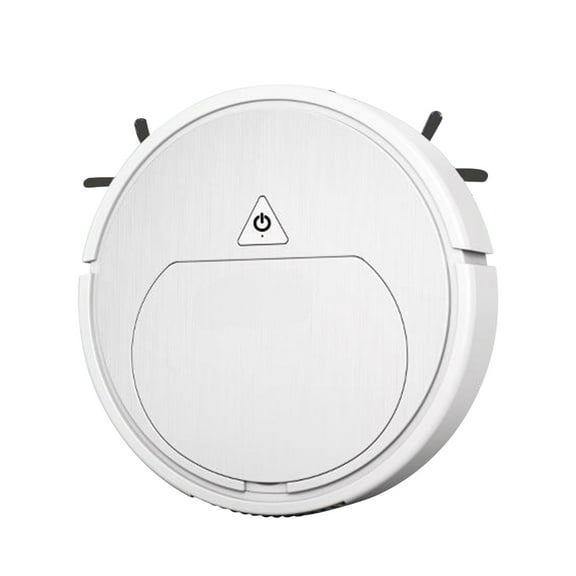 PureCasa Household Small Robotic Vacuum with 1200Pa Suction Power, 2024 New Home Appliance Mobile Automatic Robot Vacuum Cleaner for Low Carpet and Hard Floor, USB Charging, 1PC, White