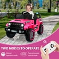 thumbnail image 4 of Ourlova Alician 12V Kids Ride on Truck Car4 Wheeler Electric Vehicles with Remote ControlSpring Suspension3 SpeedsLED Lights Music MP3 Battery Powered Ride on Toy, 4 of 6