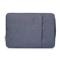 thumbnail image 3 of Bolsa de tela vaquera para ordenador portátil de 15 pulgadas, cremallera lavable, protección de Color sólido, reemplazo a prueba de arañazos, Almacenamiento y organización del hogar Azul oscuro Bewildely HA072613-04, 3 of 6