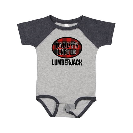 

Inktastic Daddy Little Lumberjack Plaid Gift Baby Boy Bodysuit