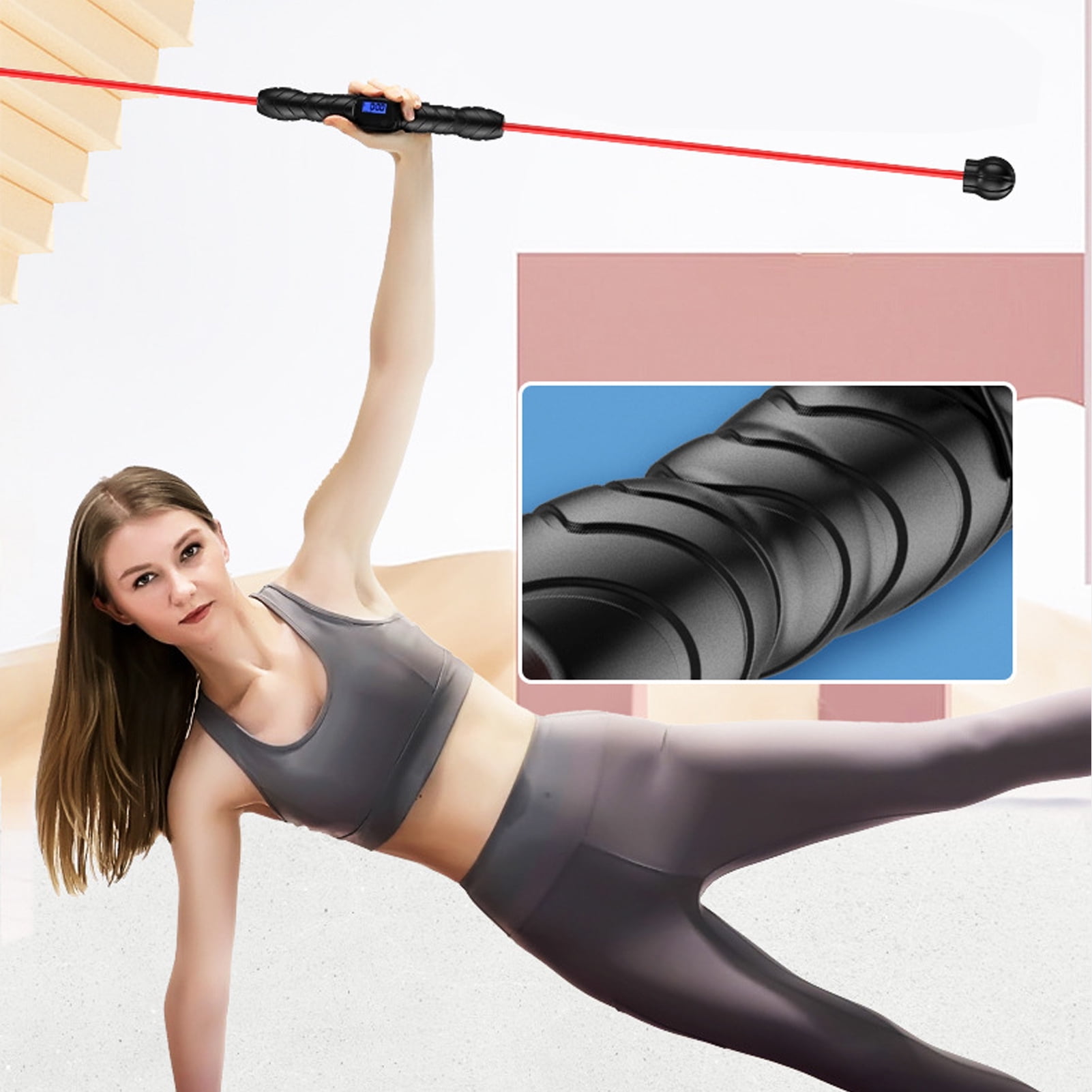 Fitness Bar Counting Function Elastic Workout Rod High Frequency Vibration Exercise Stick Functional Training Muscle Train Walmart