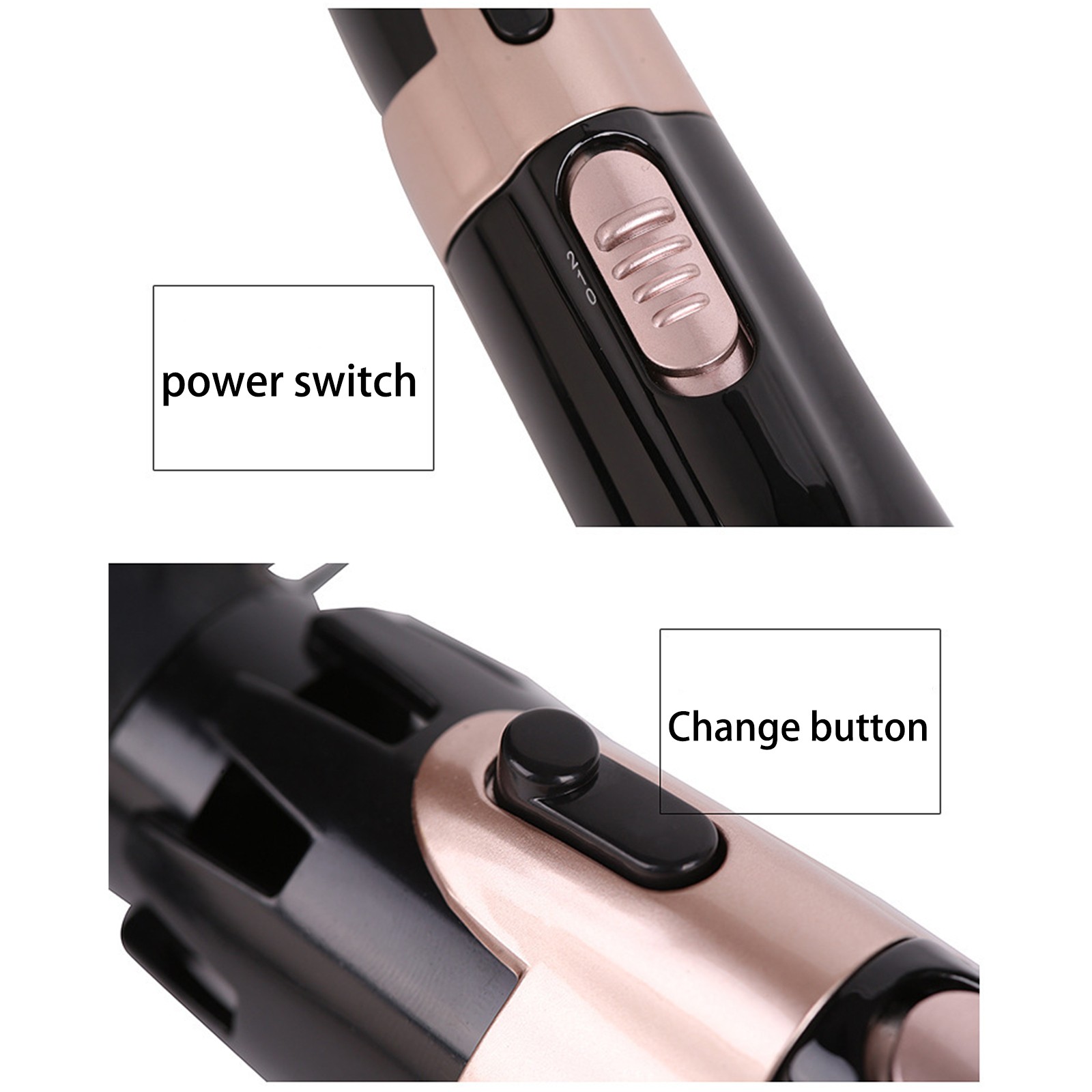 Yoofe 3 in 1 Curling Set Automatic Hair Curler Ceramic Wand Dual Voltage Curling Iron with Brush Head Travel Curling Iron for Long or Short Hair 110V US Plug