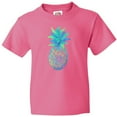thumbnail image 3 of Inktastic Blue and Green Pineapple Youth T-Shirt, 3 of 5