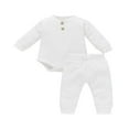 thumbnail image 1 of Toddler Baby Boy Girl Fall Clothes Romper Tops Pants Set Outfit, 1 of 6